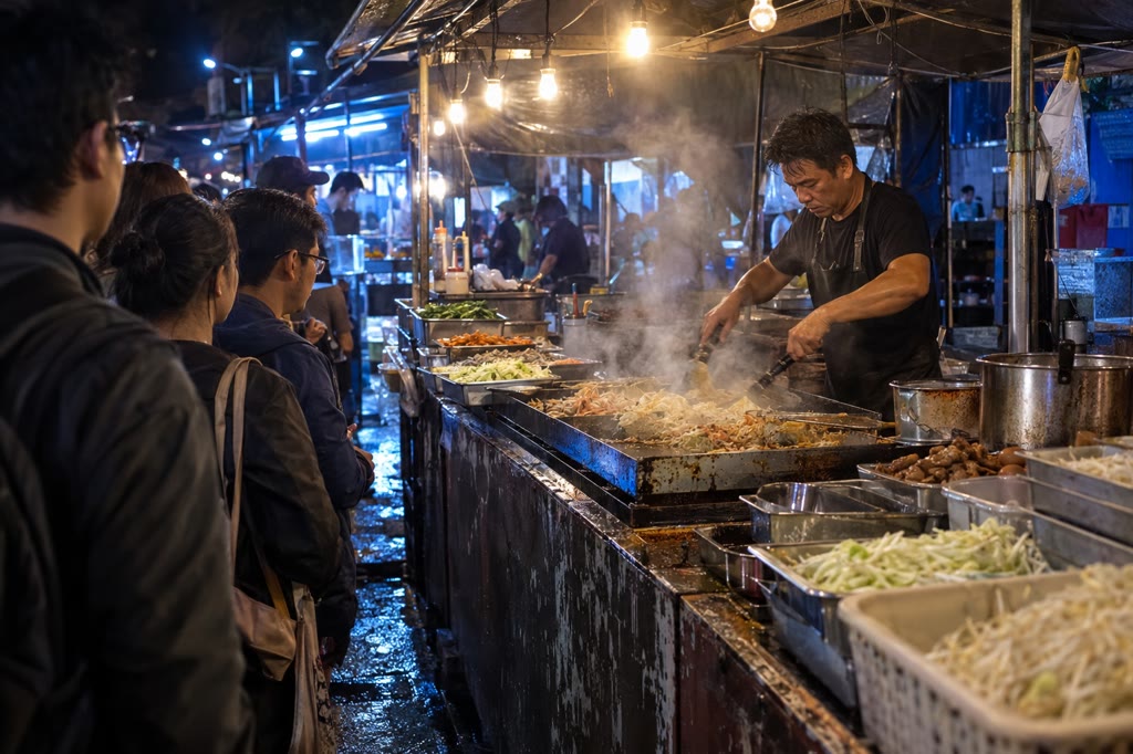 Night market at 11 PM